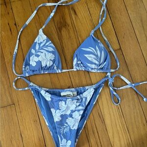 Rhythm Blue and White Floral Bikini